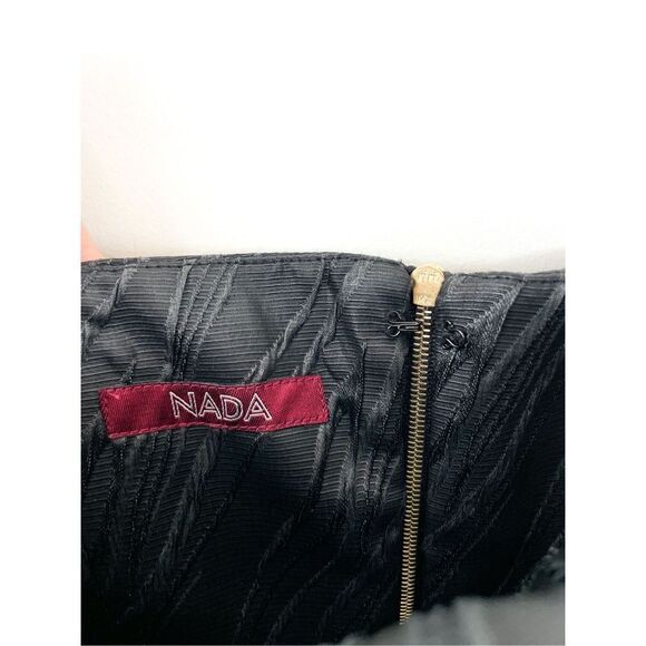 NADA Boned Strapless Textured Zipper Dress - Picture 4 of 9